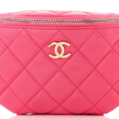 Chanel Lambskin Quilted Waist Bag Fanny Pack Pink 8 of 10