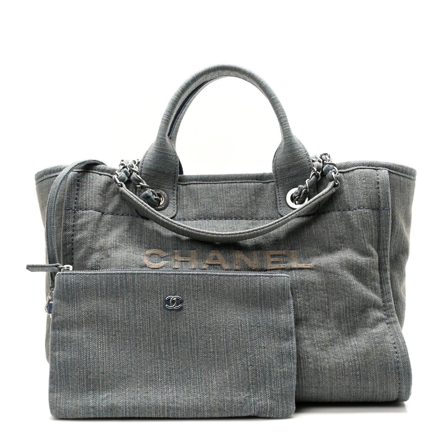 Denim Small Deauville Tote Light Blue
