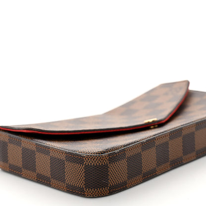 Louis Vuitton Damier Ebene Pochette Felicie Chain Wallet 8 of 9