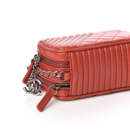 Chanel Lambskin Quilted Mini Coco Boy Camera Case Red 5 of 11