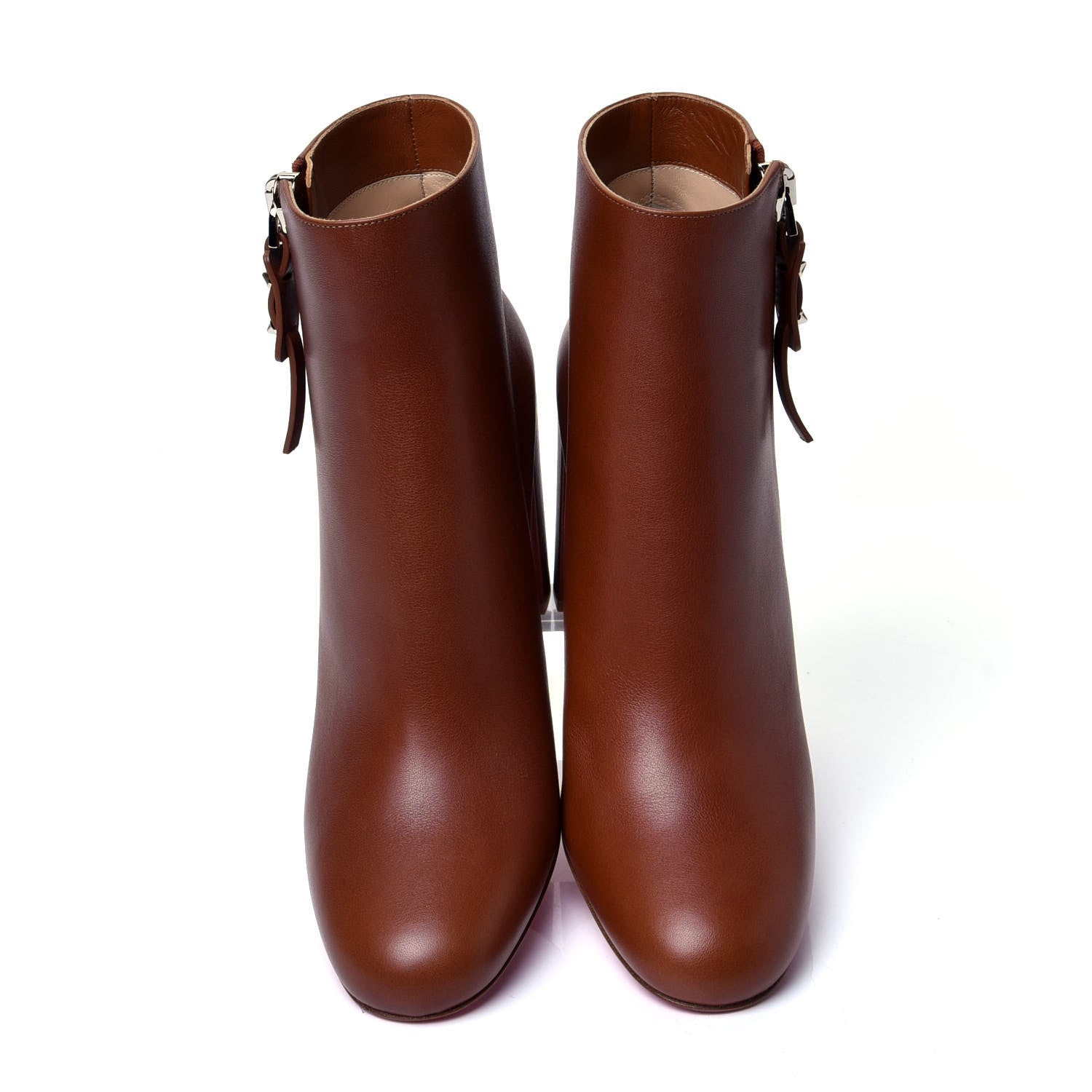 Christian Louboutin Calfskin Ziptotal 85 Ankle Boots 38.5 Cuoio 5 of 10