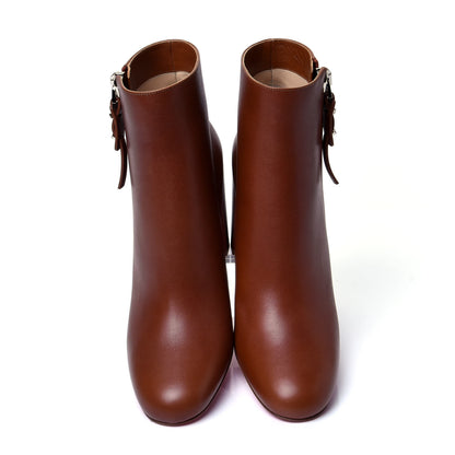 Christian Louboutin Calfskin Ziptotal 85 Ankle Boots 38.5 Cuoio 5 of 10