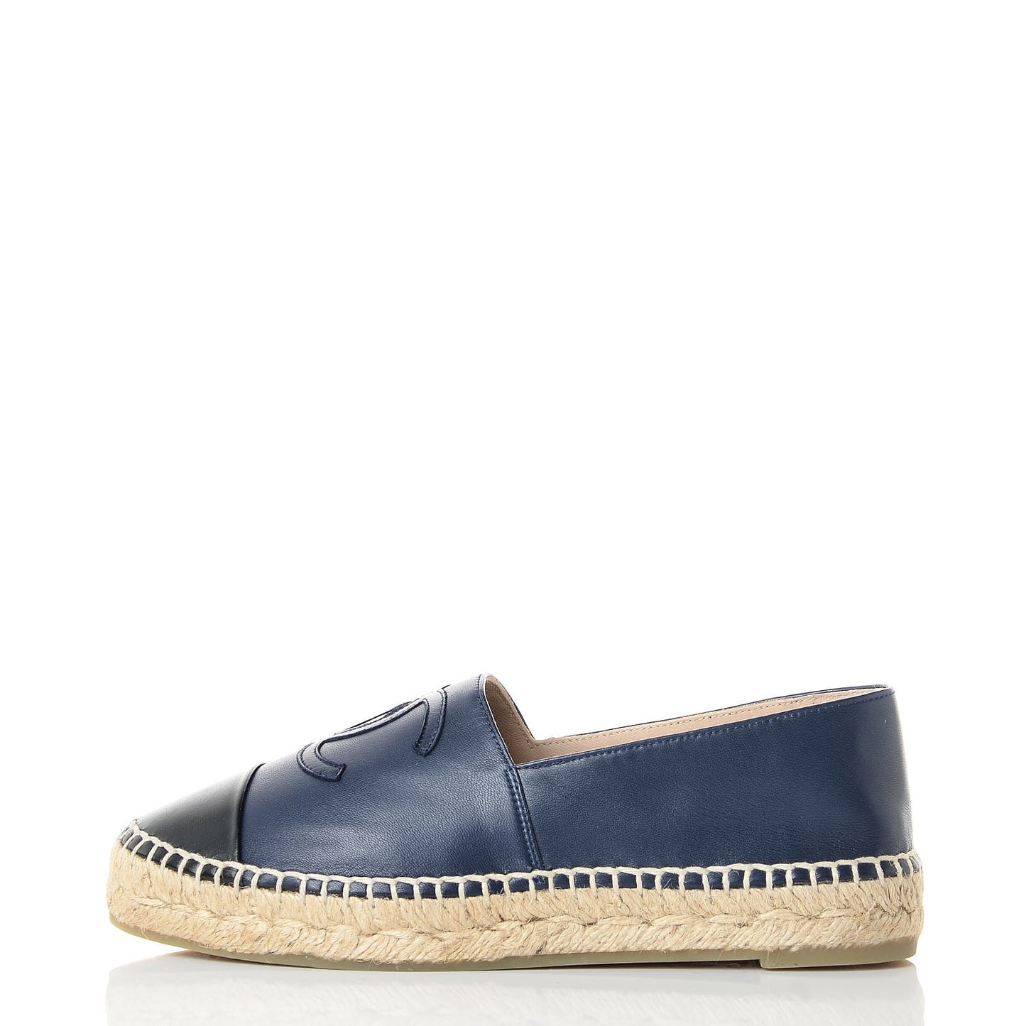 Lambskin CC Espadrilles 36 Navy Black