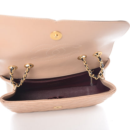 Chanel Caviar Quilted Small CC Filigree Flap Beige Black 5 of 8