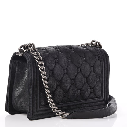Chanel Goatskin Chesterfield Quilted Medium Celtic Boy Flap Black 4 of 8