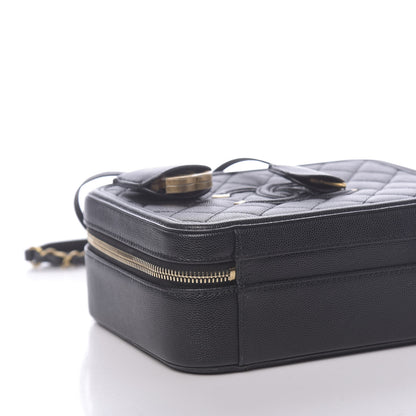 Chanel Caviar Quilted Medium CC Filigree Vanity Case Black 9 of 10