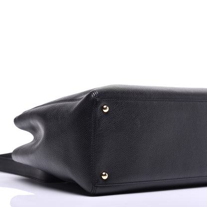 Chanel Calfskin Cerf Executive Shopper Tote Black 9 of 11