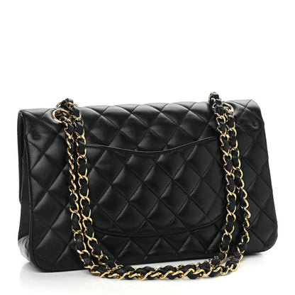 Chanel Lambskin Quilted Medium Double Flap Black 3 of 10