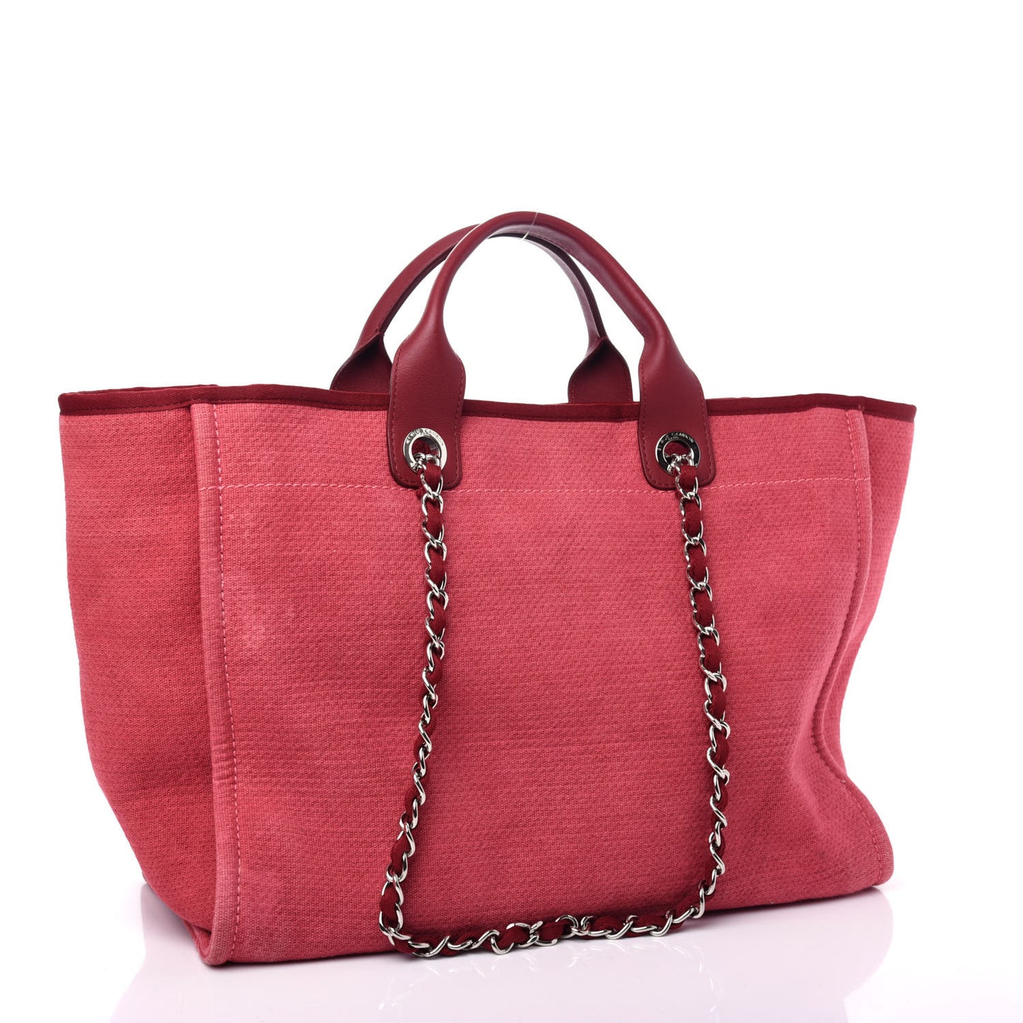 Canvas Medium Deauville Tote Red