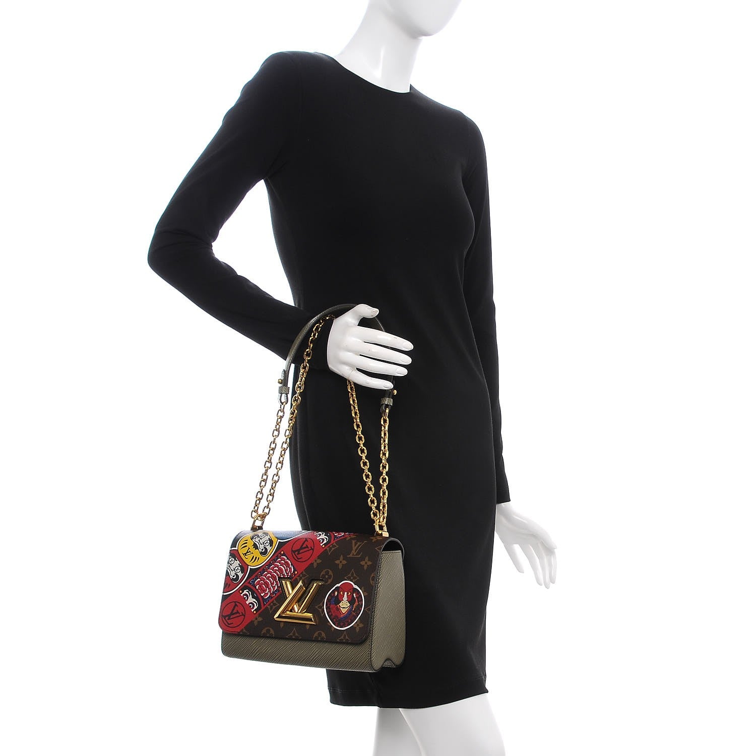 Louis Vuitton Epi Monogram Kabuki Twist Shoulder Bag MM Green 3 of 10