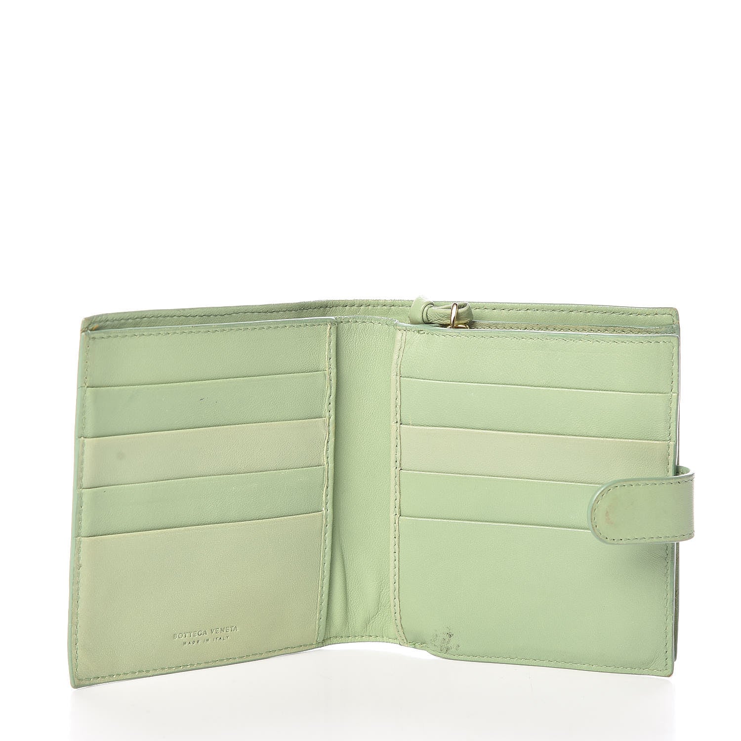 Bottega Veneta Nappa Intrecciato French Flap Wallet Green 5 of 15