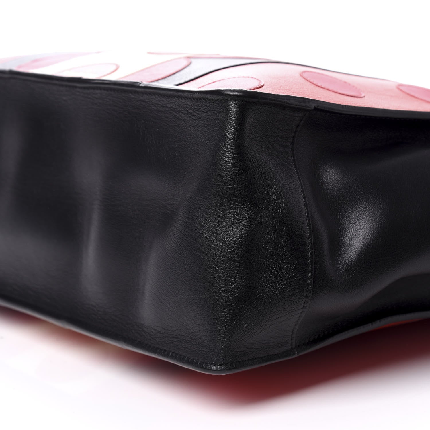 Valentino Garavani Calfskin Carmen Medium Tote Black Deep Rose 8 of 9