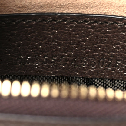 Gucci Monogram Jumbo GG Textured Dollar Calfskin Web Mini Ophidia Half Moon Hobo Camel Ebony New Acero 7 of 10