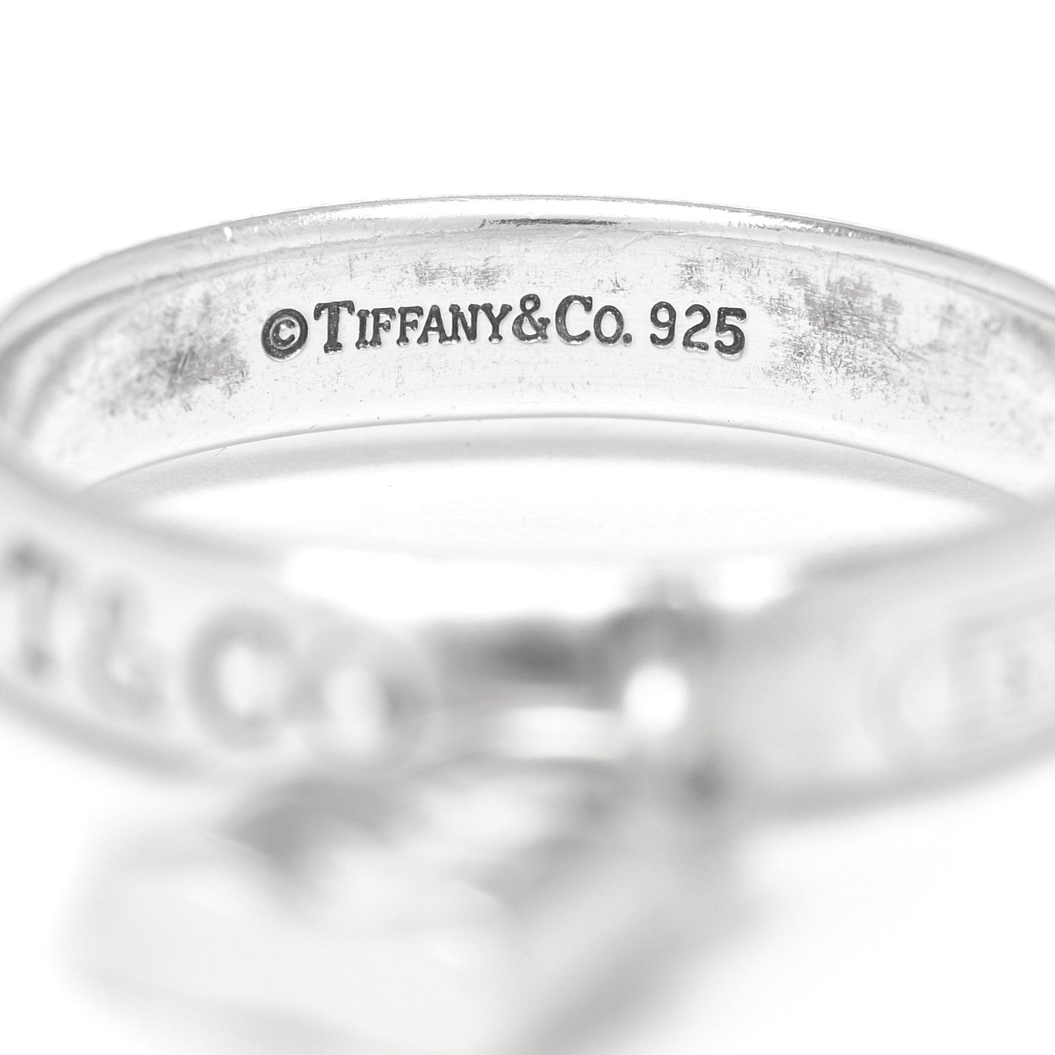 Tiffany Sterling Silver 1837 Lock Charm Ring 52 6 4 of 4
