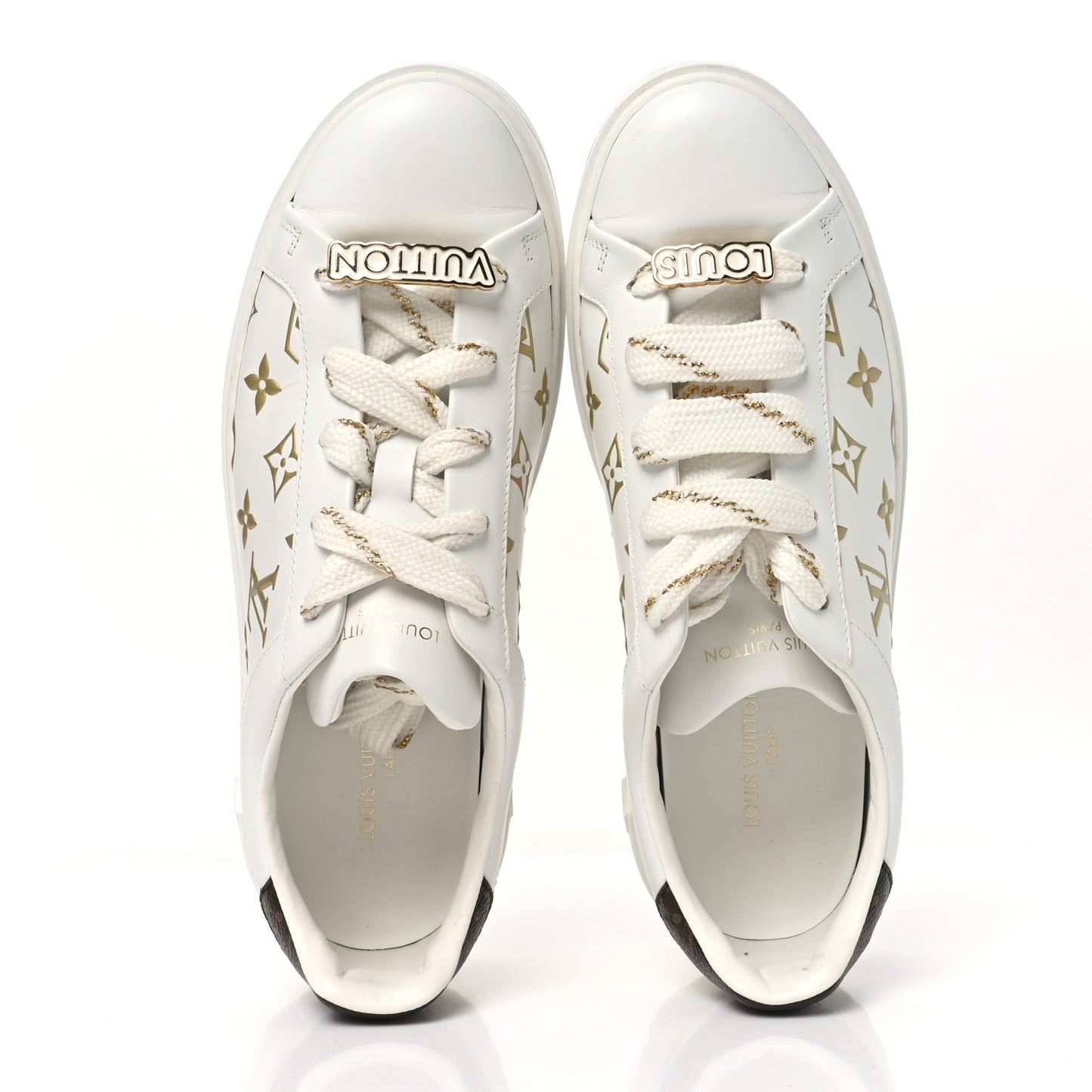 Monogram Time Out Sneakers 39 Gold