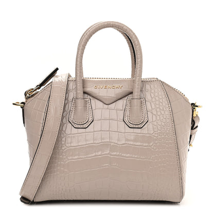 Givenchy Calfskin Crocodile Embossed Mini Antigona Dune 1 of 10