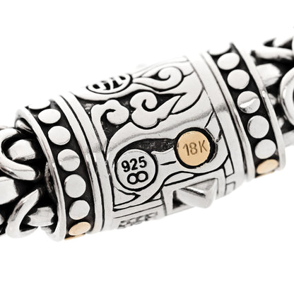 John Hardy Sterling Silver 18K Yellow Gold Diamond 11mm Naga Bracelet 3 of 3