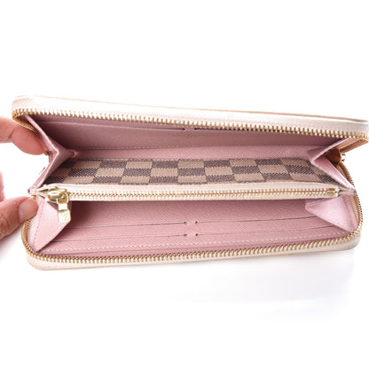 Louis Vuitton Damier Azur Clemence Wallet Rose Ballerine 5 of 8
