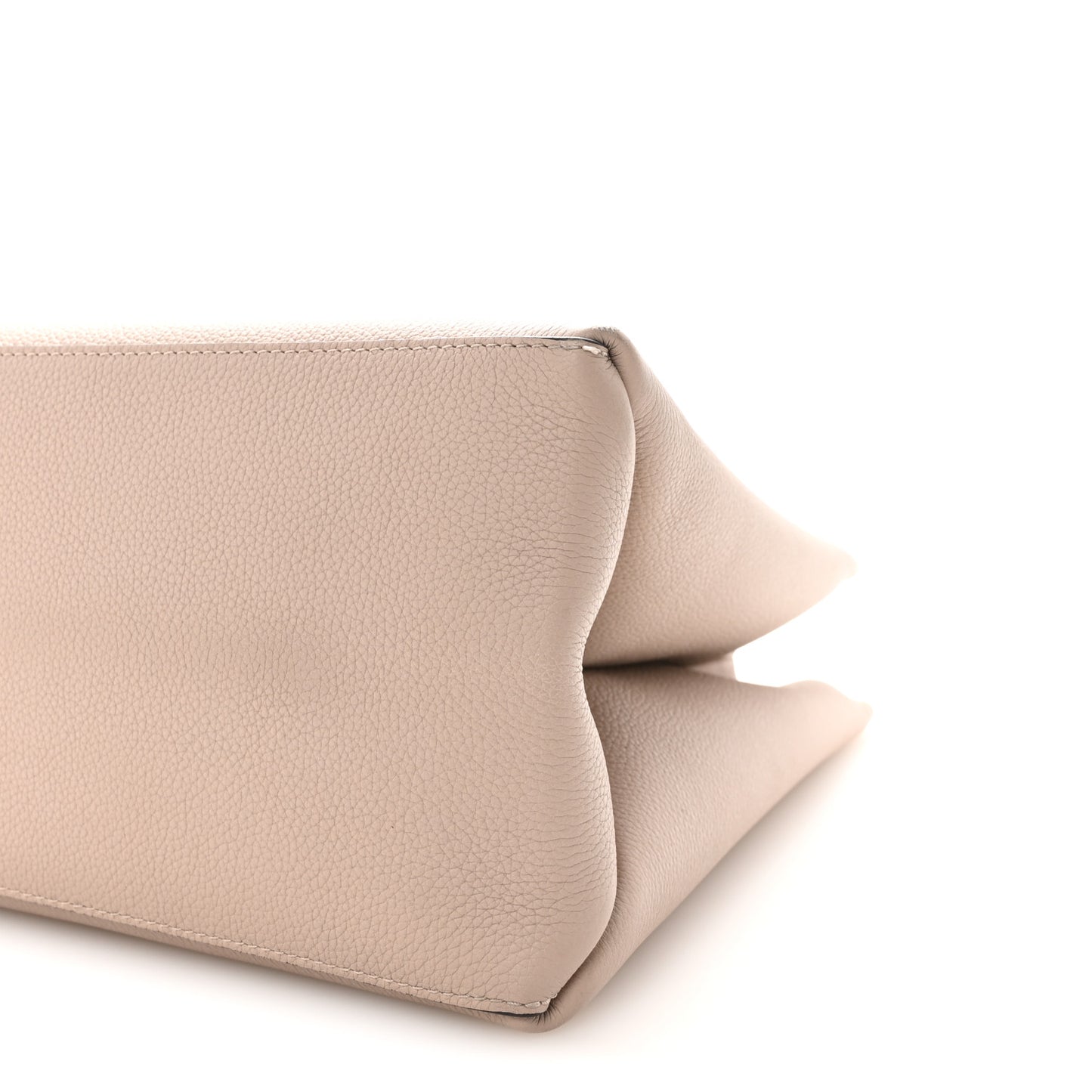 Grained Calfskin Lockme Shopper Greige