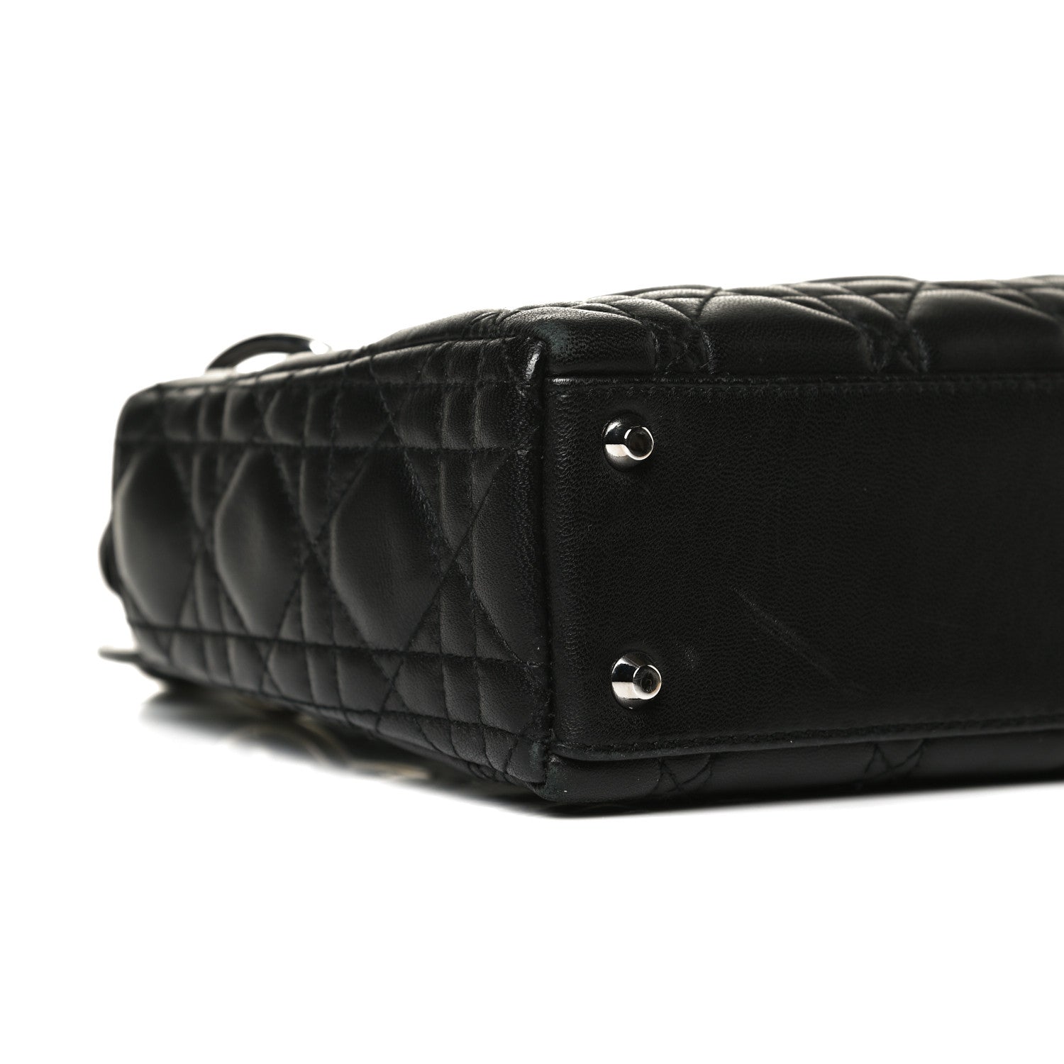 Christian Dior Lambskin Cannage Mini Lady Dior Black 9 of 15