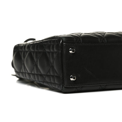 Christian Dior Lambskin Cannage Mini Lady Dior Black 9 of 15