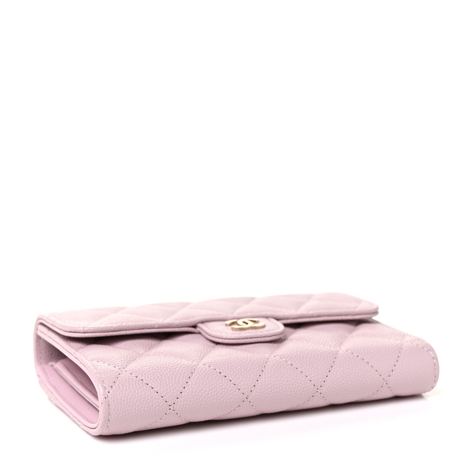 Chanel Caviar Quilted Medium Flap Wallet Pink 4 of 10