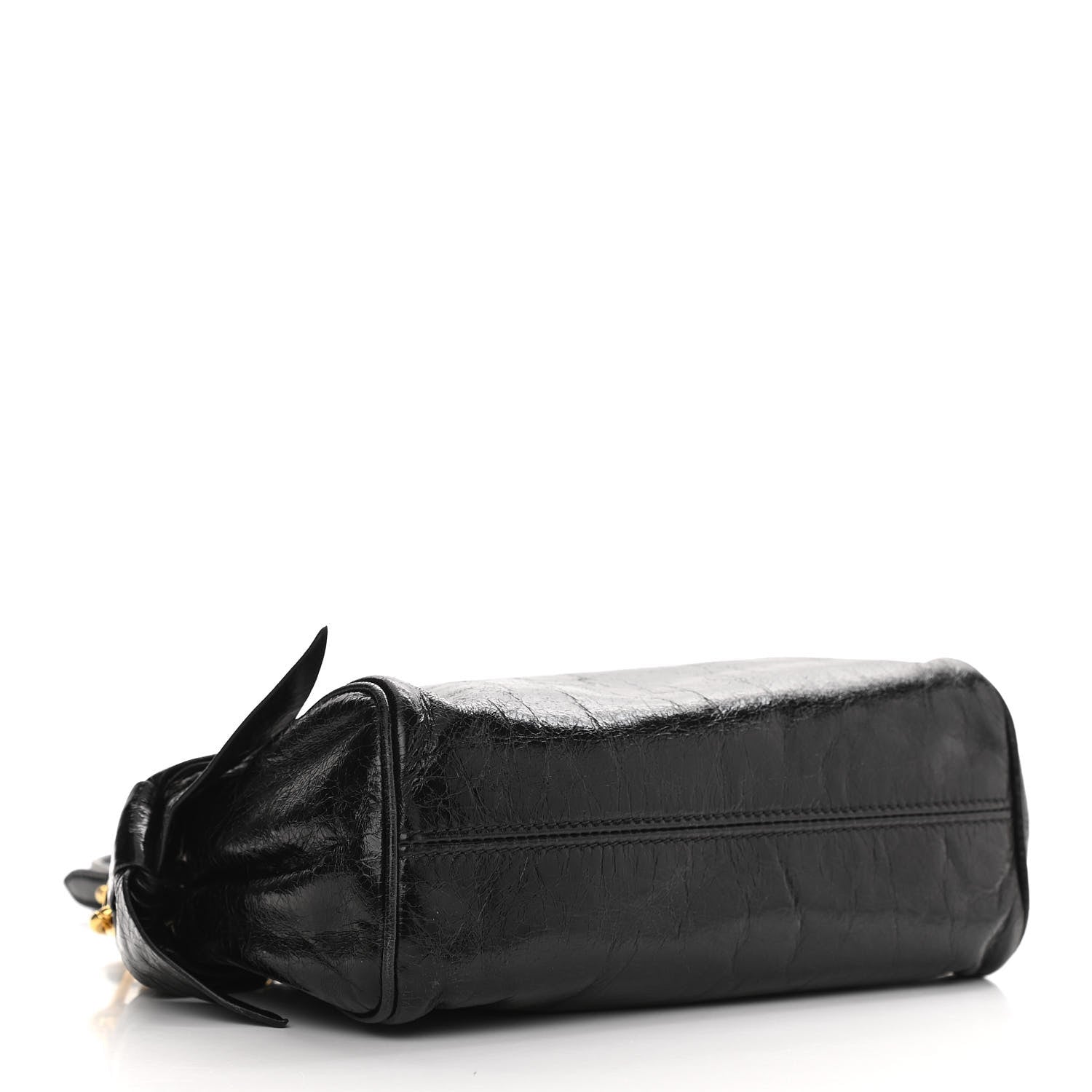 Miu Miu Vitello Lux Bow Bag Black 4 of 10