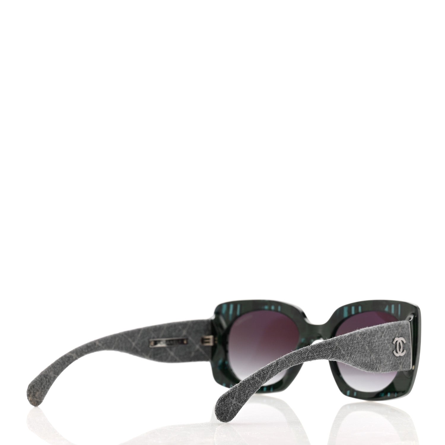 Chanel Denim Rectangle Sunglasses 5406 Blue 4 of 6