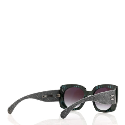 Chanel Denim Rectangle Sunglasses 5406 Blue 4 of 6