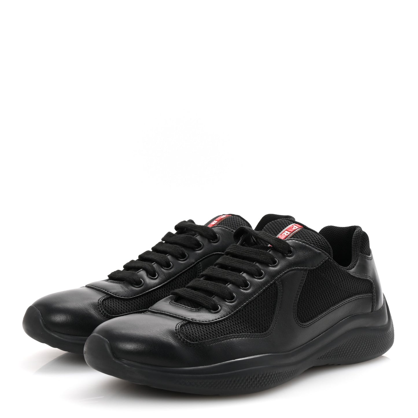 Vitello Soft Mesh Mens America's Cup Sneakers  9.5 Black