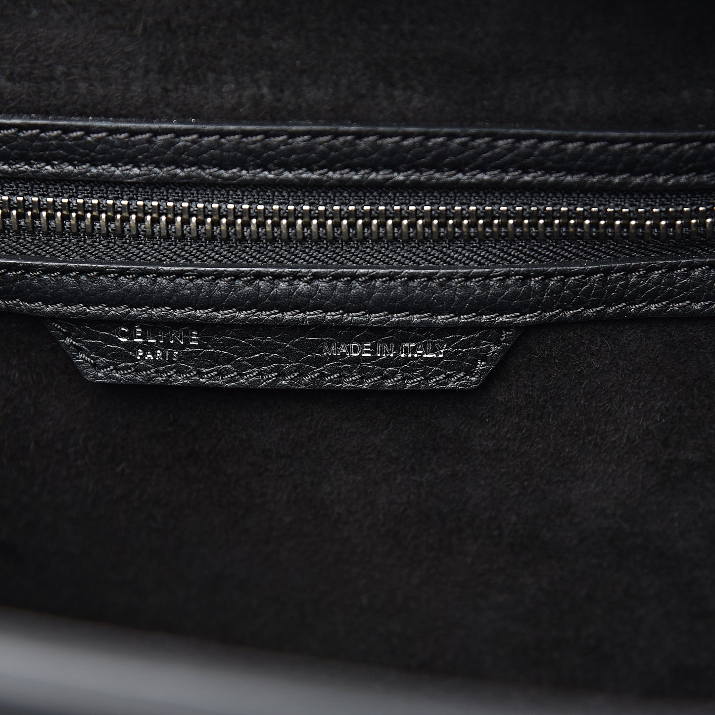 Drummed Calfskin Micro Luggage Black