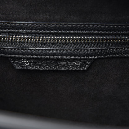 Celine Drummed Calfskin Micro Luggage Black 5 of 10
