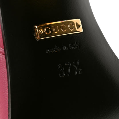 Gucci Malaga Kid Horsebit 75mm Slingback Pumps 37.5 Pink 7 of 7
