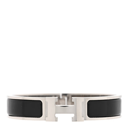 Hermes Enamel Narrow Clic Clac H Bracelet PM Black 1 of 5
