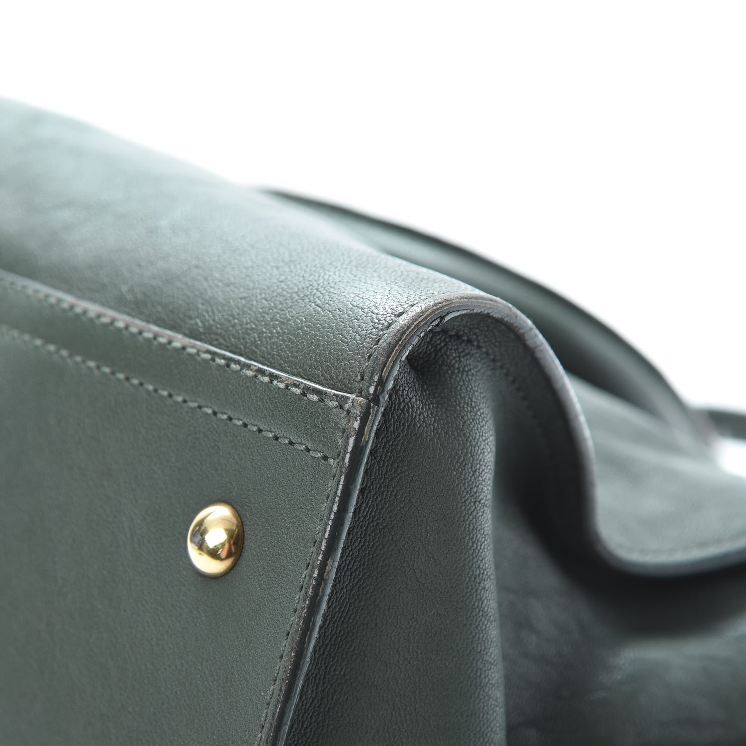 Saint Laurent Calfskin Medium Classic Y Cabas Thyme 11 of 20