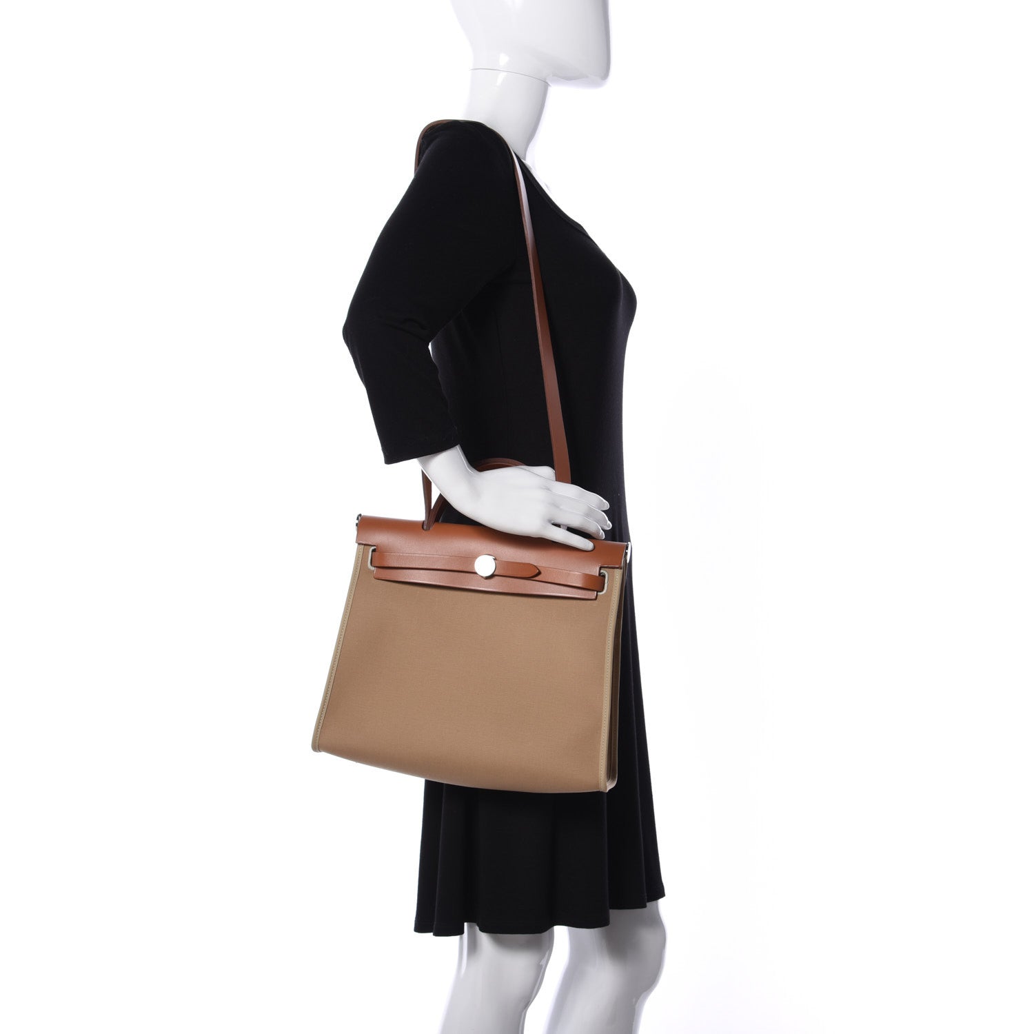 Hermes Vache Hunter Toile Officier Herbag Zip PM 31 Trench Fauve 2 of 11