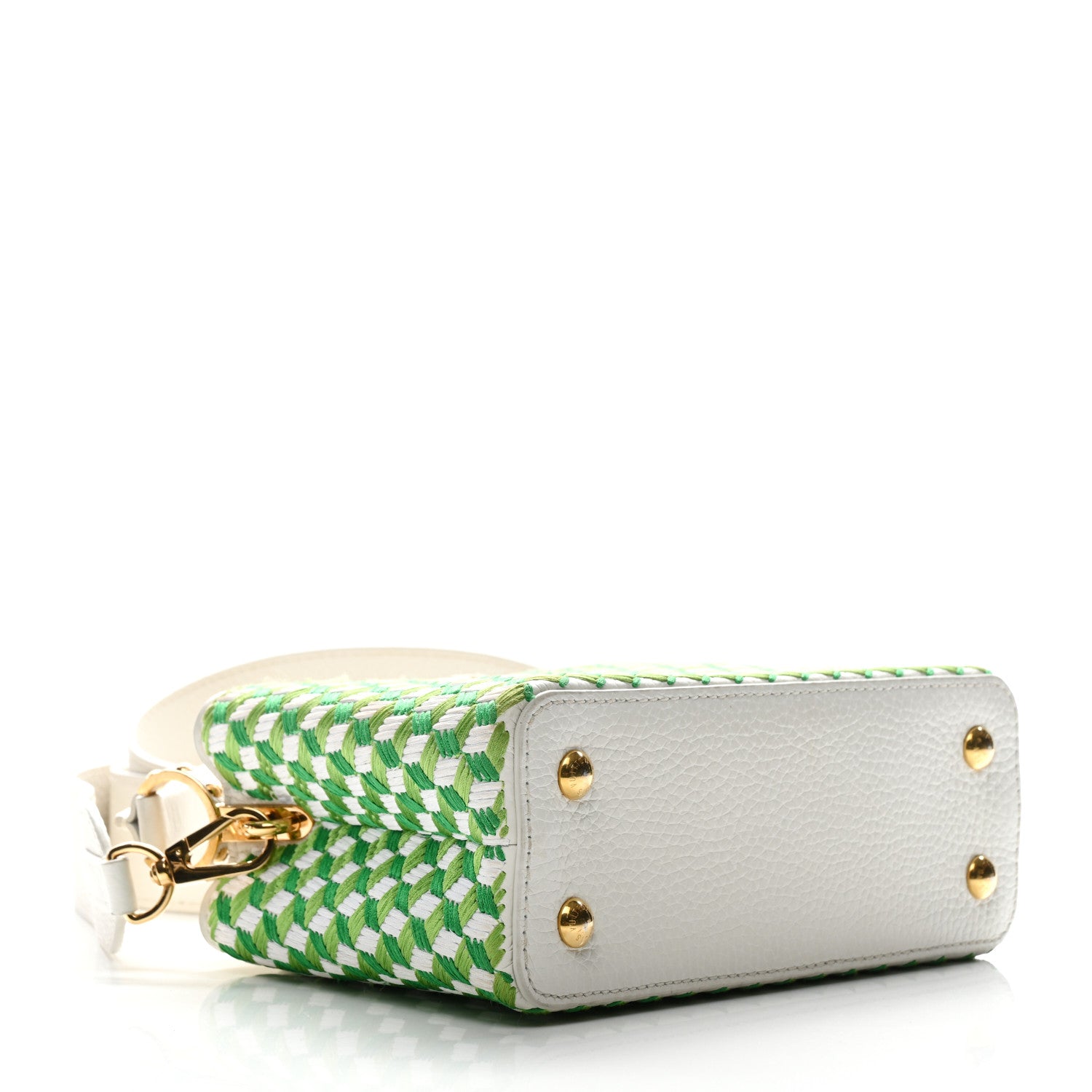 Louis Vuitton Taurillon Braided Capucines Mini Vert 4 of 11