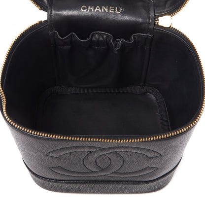 Chanel Caviar Vanity Cosmetic Case Black 6 of 9