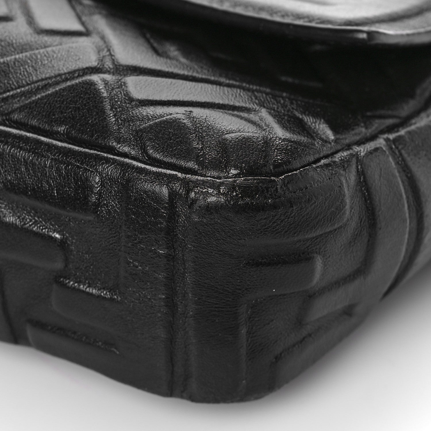 Fendi Nappa FF 1974 Embossed Baguette Black 7 of 7