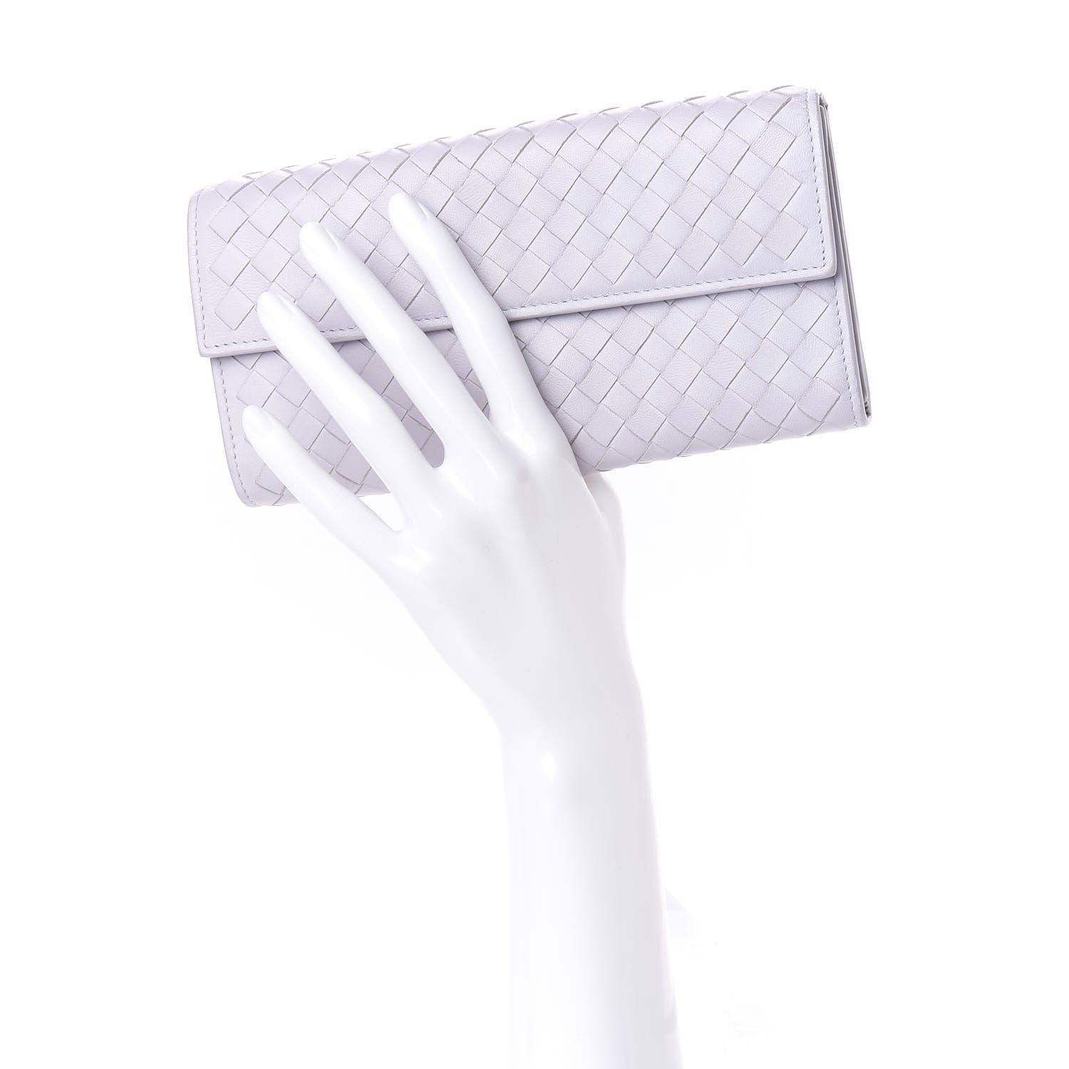 Bottega Veneta Nappa Intrecciato Continental Flap Wallet Oyster Lilac 2 of 11