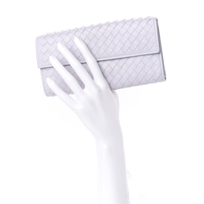 Bottega Veneta Nappa Intrecciato Continental Flap Wallet Oyster Lilac 2 of 11