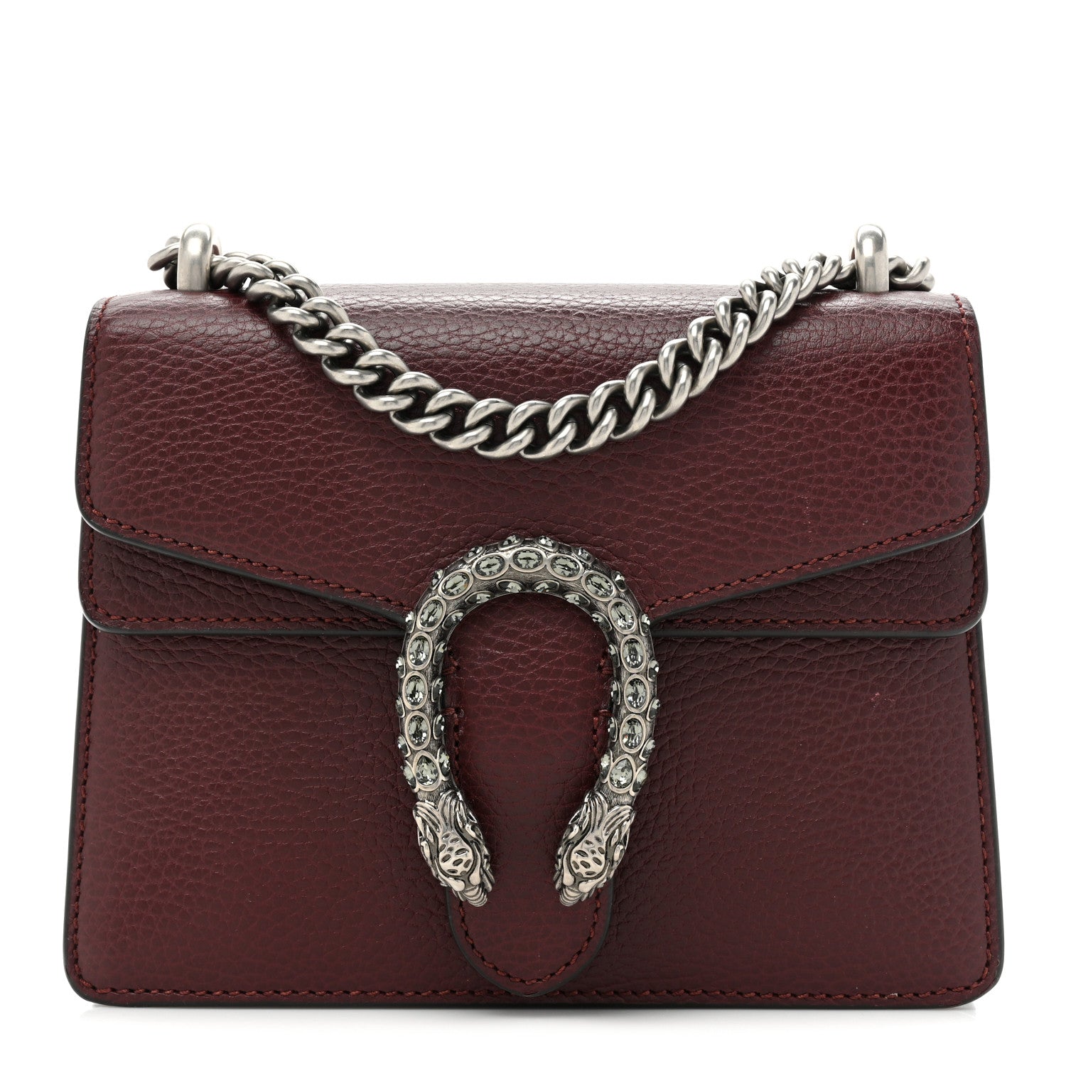 Gucci Dollar Calfskin Crystal Mini Dionysus Shoulder Bag Vintage Bordeaux 1 of 11