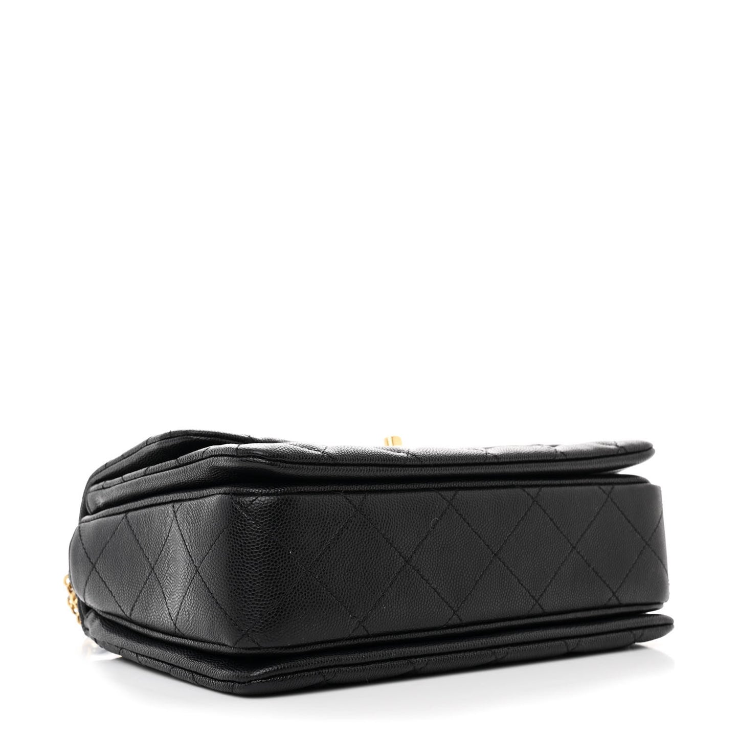 Caviar Quilted Coco First Flap Black