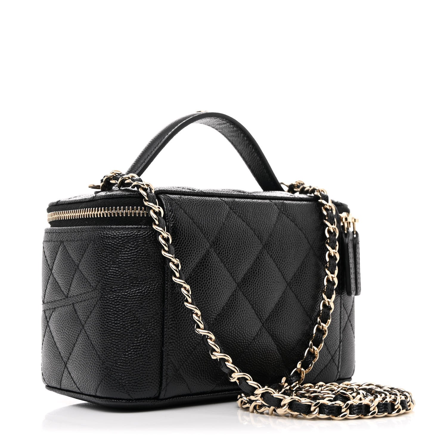 Chanel Caviar Quilted Trendy Handle Mini Vanity Black 3 of 11