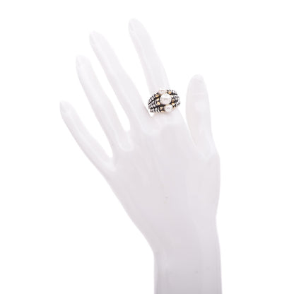 John Hardy Sterling Silver 18K Yellow Gold Pearl Dot Ring 54.14 7 2 of 5