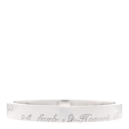 Hermes 18K White Gold Cartouche Mini Band Ring 63 10.25 3 of 7