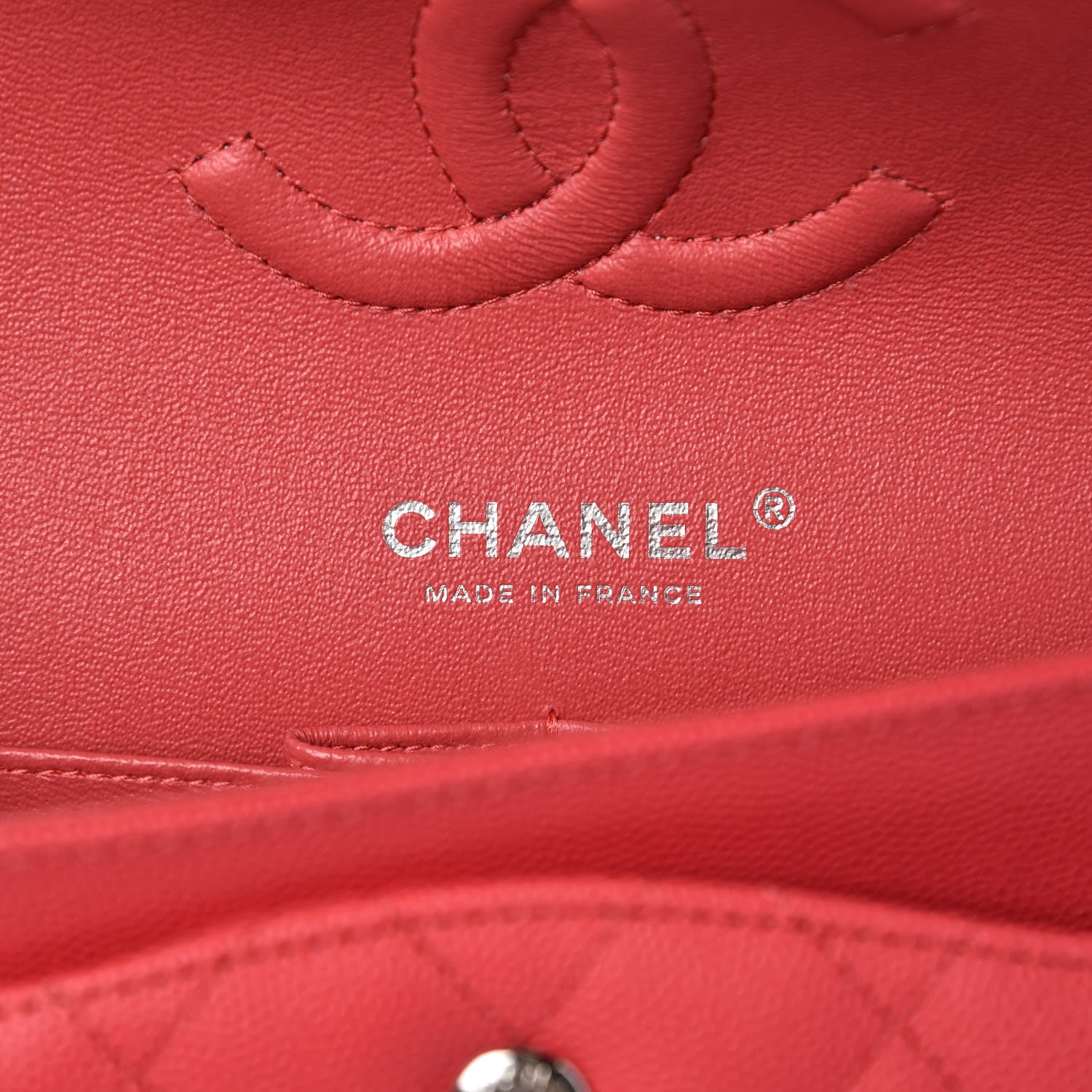 Chanel Caviar Quilted Medium Double Flap Light Red 6 of 8