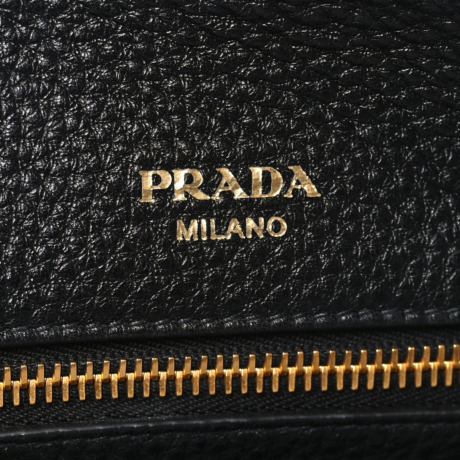 Prada Vitello Daino Tote Black 6 of 9