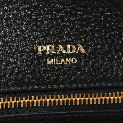 Prada Vitello Daino Tote Black 6 of 9