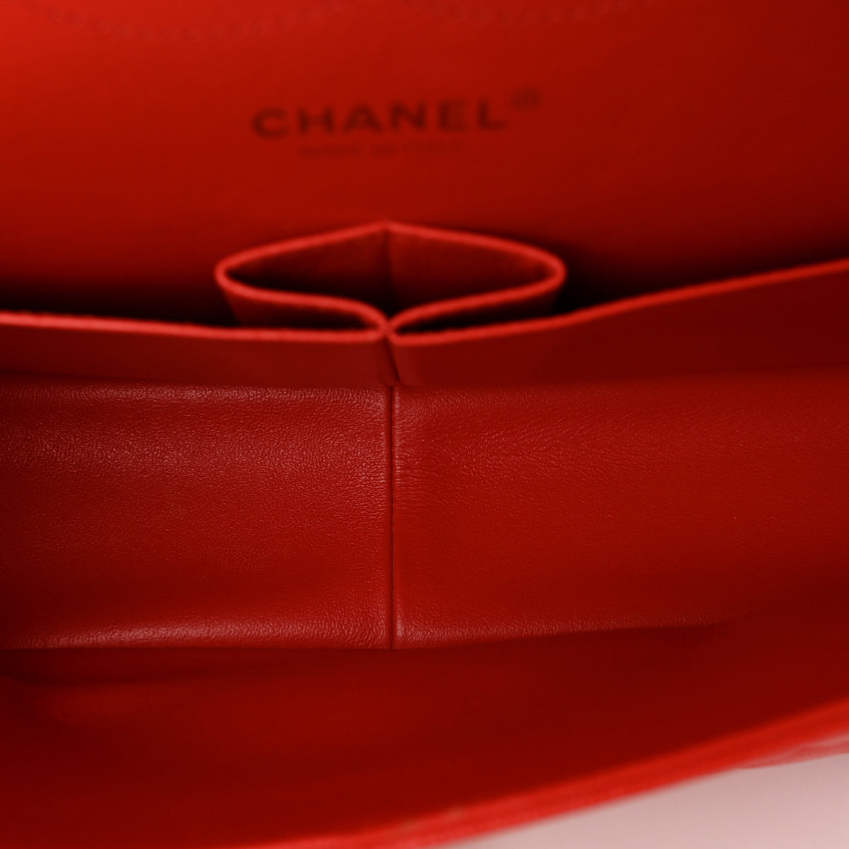 Caviar Quilted Jumbo Double Flap Red